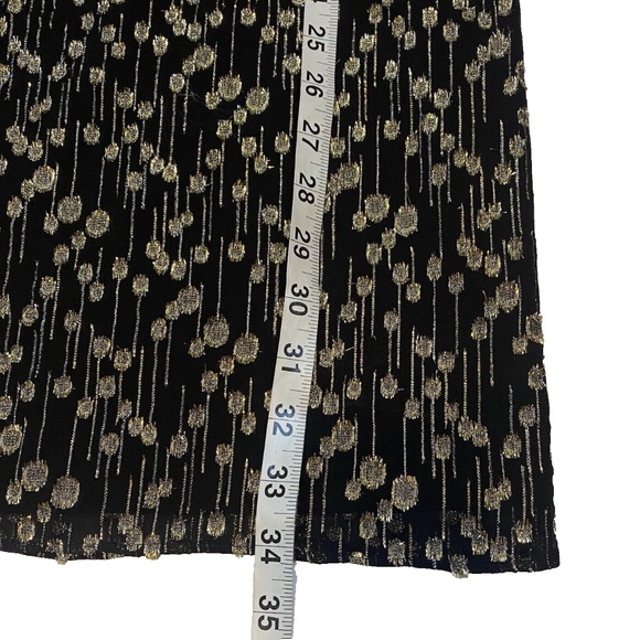 Sail To Sable Clifton Black Dress Size 4 Long Sleeve Metallic Gold Dot NWT $198 - Picture 4 of 16